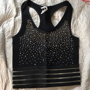 Rhinestone crop top.
